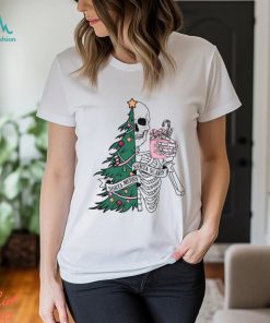 Funny Christmas Sorta Merry Sorta Scary Skeleton Xmas Tree Shirt