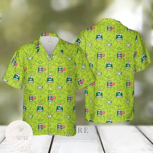 Funny Face Expression Slimer Ghostbusters Hawaiian Shirt