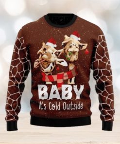 Funny Giraffe Baby It’s Cold Outside Ugly Sweater