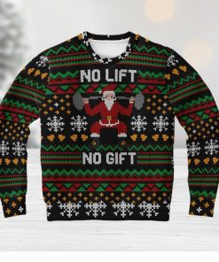 Funny Gym Lifting Christmas Sweatshirt, Ugly Christmas Sweater