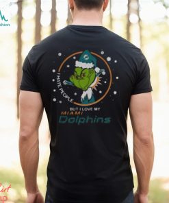 Funny I Hate People But I Love My Miami Dolphins Grinch Shirt
