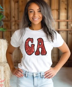 GA Faux Sequin Embroidery Shirt