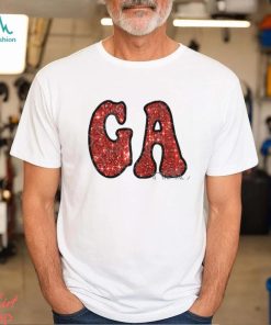 GA Faux Sequin Embroidery Shirt