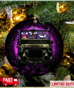Gengar Pokemon Ghost Halloween Moonlight Jeep Funny Perfect Gift For Holiday Ornament