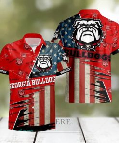 Georgia Bulldogs American 3D All Over Print Flag Hawaiian Shirt For Men And Women Gift Beach Holiday