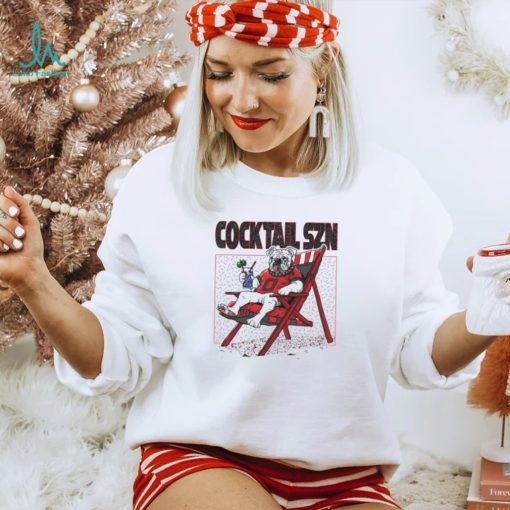 Georgia Bulldogs Cocktail SZN Football T Shirt