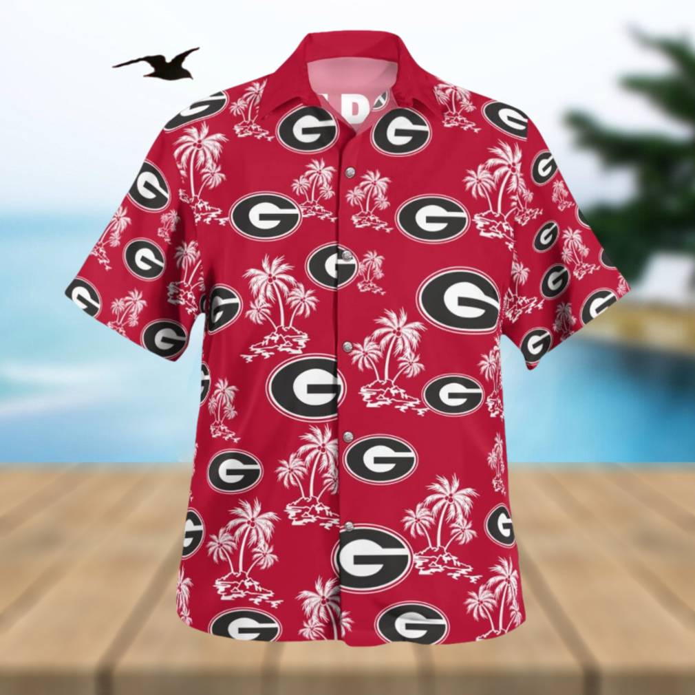 Georgia Bulldogs Plus Size 3D Hawaiian Shirt Best For Fans Beach