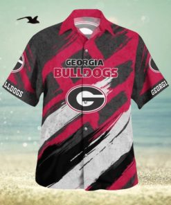 Georgia Bulldogs Vintage Casual 3D Hawaiian Shirt Best For Fans Beach Gift For Men And Women