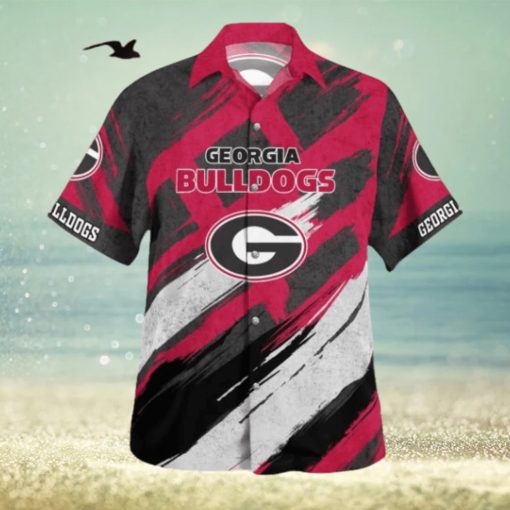 Georgia Bulldogs Vintage Casual 3D Hawaiian Shirt Best For Fans Beach Gift For Men And Women