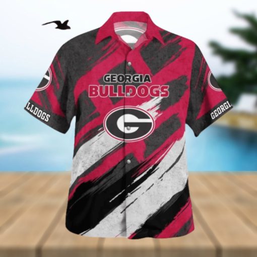 Georgia Bulldogs Vintage Casual 3D Hawaiian Shirt Best For Fans Beach Gift For Men And Women