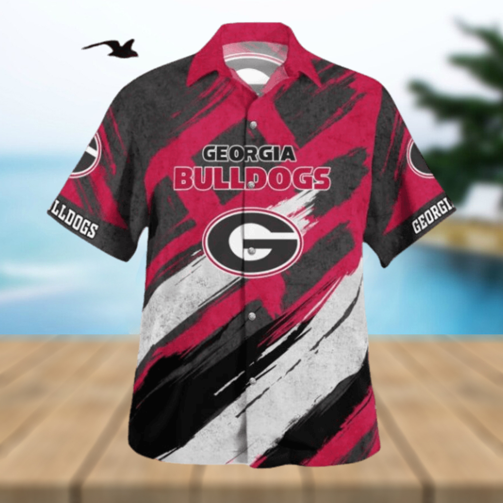 Georgia Bulldogs Plus Size 3D Hawaiian Shirt Best For Fans Beach