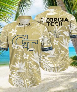 Georgia Tech Yellow Jackets NCAA Hawaiian Shirt Julytime Aloha Shirt