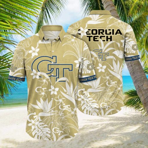 Georgia Tech Yellow Jackets NCAA Hawaiian Shirt Julytime Aloha Shirt