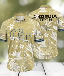 Georgia Tech Yellow Jackets NCAA Hawaiian Shirt Julytime Aloha Shirt