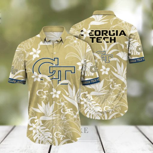 Georgia Tech Yellow Jackets NCAA Hawaiian Shirt Julytime Aloha Shirt