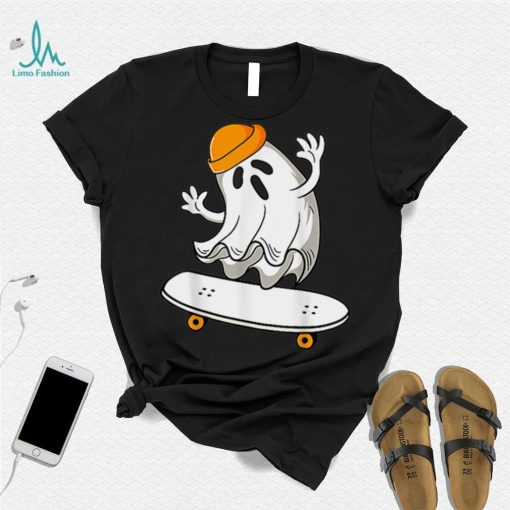 Ghost Skateboarding Halloween Skateboard Shirt Men Boys Kids T Shirt