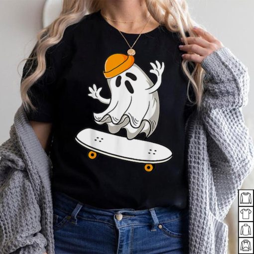 Ghost Skateboarding Halloween Skateboard Shirt Men Boys Kids T Shirt