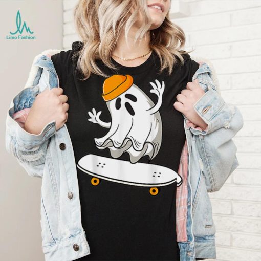 Ghost Skateboarding Halloween Skateboard Shirt Men Boys Kids T Shirt