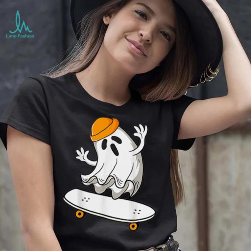 Ghost Skateboarding Halloween Skateboard Shirt Men Boys Kids T Shirt