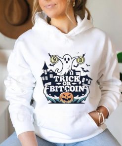 Ghost trick or bitcoin Halloween shirt
