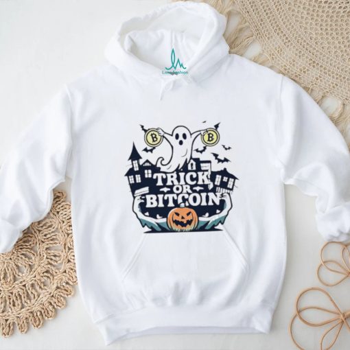 Ghost trick or bitcoin Halloween shirt