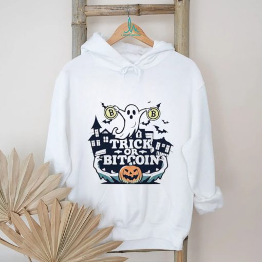 Ghost trick or bitcoin Halloween shirt