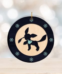 Glaceon Eevee Evolution Pokemon Personalized Holiday Gifts Christmas Decorations Ornament