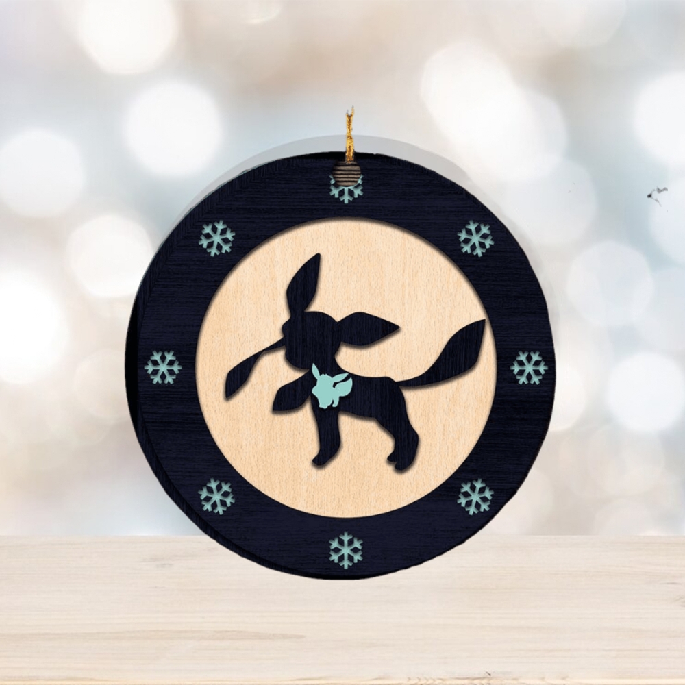 Glaceon Eevee Evolution Pokemon Personalized Holiday Gifts Christmas Decorations Ornament Glaceon Eevee Evolution Pokemon Personalized Holiday Gifts Christmas Decorations Ornament