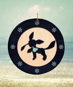 Glaceon Eevee Evolution Pokemon Personalized Holiday Gifts Christmas Decorations Ornament