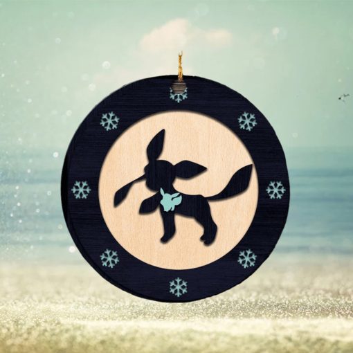 Glaceon Eevee Evolution Pokemon Personalized Holiday Gifts Christmas Decorations Ornament