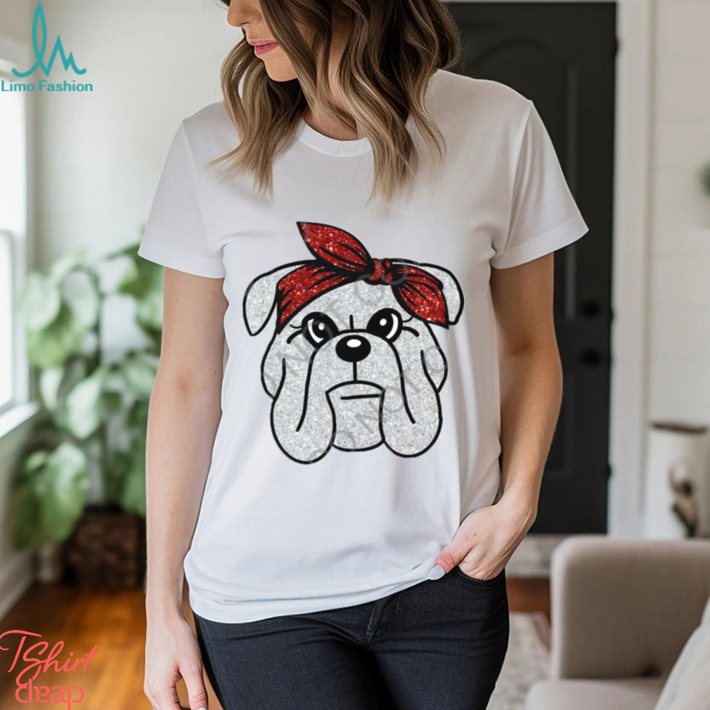 Glitter bulldog with bow Shirt Glitter bulldog with bow Shirt