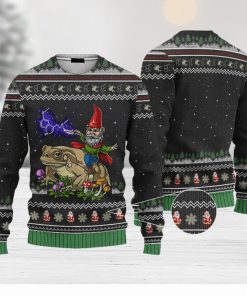 Gnome Riding Toad Custom Cosplay Ugly Christmas 3D Sweater AOP