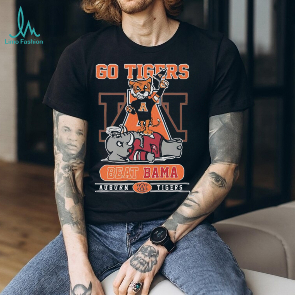Go Auburn Tigers beat Alabama Crimson Tide mascots T shirt Go Auburn Tigers beat Alabama Crimson Tide mascots T shirt