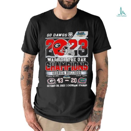 Go Dawgs 2023 War For The Oar Champions Georgia Bulldogs 43 – 20 Florida Gators shirt
