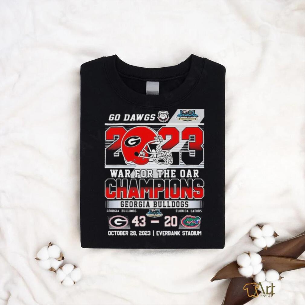 Go Dawgs 2023 War For The Oar Champions Georgia Bulldogs 43 – 20 Florida Gators shirt Go Dawgs 2023 War For The Oar Champions Georgia Bulldogs 43 – 20 Florida Gators shirt