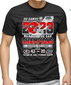 Go Dawgs 2023 War For The Oar Champions Georgia Bulldogs 43 – 20 Florida Gators shirt