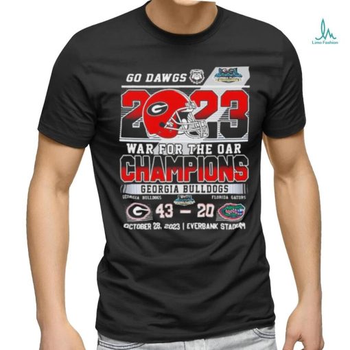Go Dawgs 2023 War For The Oar Champions Georgia Bulldogs 43 – 20 Florida Gators shirt