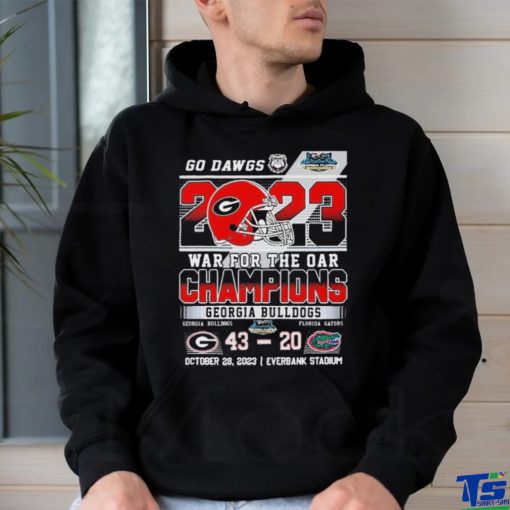 Go Dawgs 2023 War For The Oar Champions Georgia Bulldogs 43 – 20 Florida Gators shirt