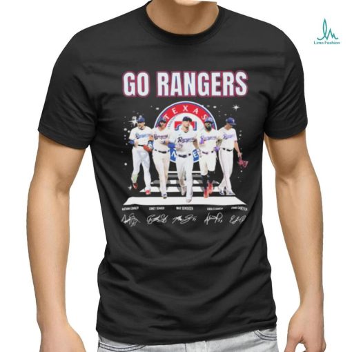 Go Rangers Texas Rangers World Series Signatures Shirt