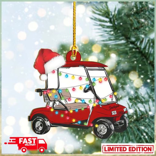 Golf Cart Christmas Tree Decorations 2023 Xmas Gift Ornament