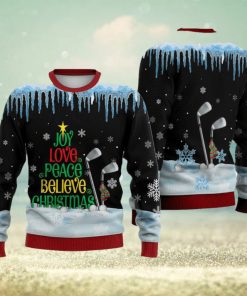 Golf Joy Love Peace Believe Christmas Sweater Trending For Men And Women Gift Holidays