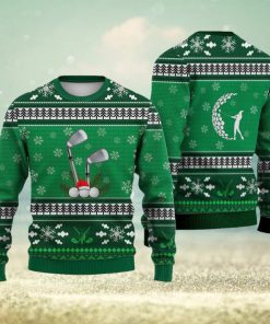 Golf Pattern Christmas Falling Snowflakes Sweater Trending For Men And Women Gift Holidays