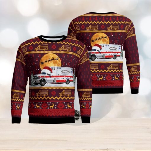 Goshen Massachusetts Highland Ambulance EMS AOP Ugly Sweater Christmas Season Gift