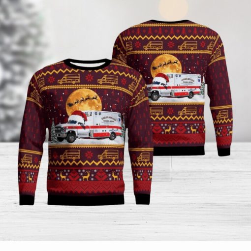 Goshen Massachusetts Highland Ambulance EMS AOP Ugly Sweater Christmas Season Gift