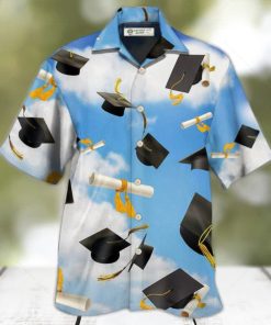 Graduation Paper Blue Sky Hawaiian Shirt