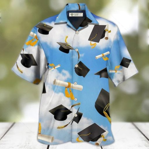 Graduation Paper Blue Sky Hawaiian Shirt