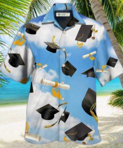 Graduation Paper Blue Sky Hawaiian Shirt