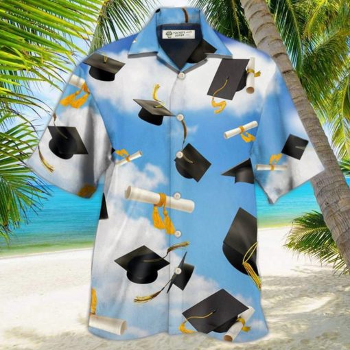 Graduation Paper Blue Sky Hawaiian Shirt