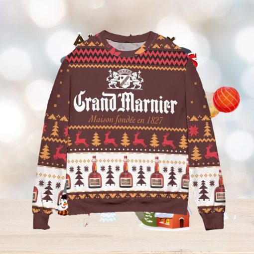 Grand Marnier Maison Fondee En 1827 Ugly Christmas Sweater Special Gift For Men Women