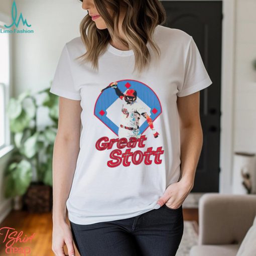 Great Stott Bat Spike Ladies Boyfriend Baseball shirt